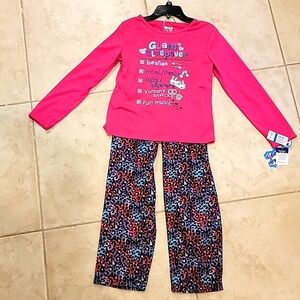 Macy's girls XL 14-16 "Glam Sleepover"  two set flame resistant sleepwear